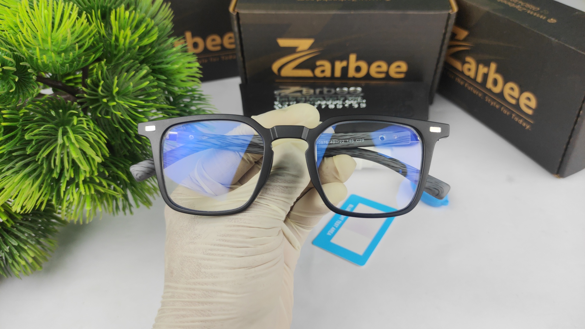 Retro Anti Blue Computer Glasses For Men/Wemone Flexible TR90 Square Eyeglasses Frame Filter Blue Light Glasses - Image 3