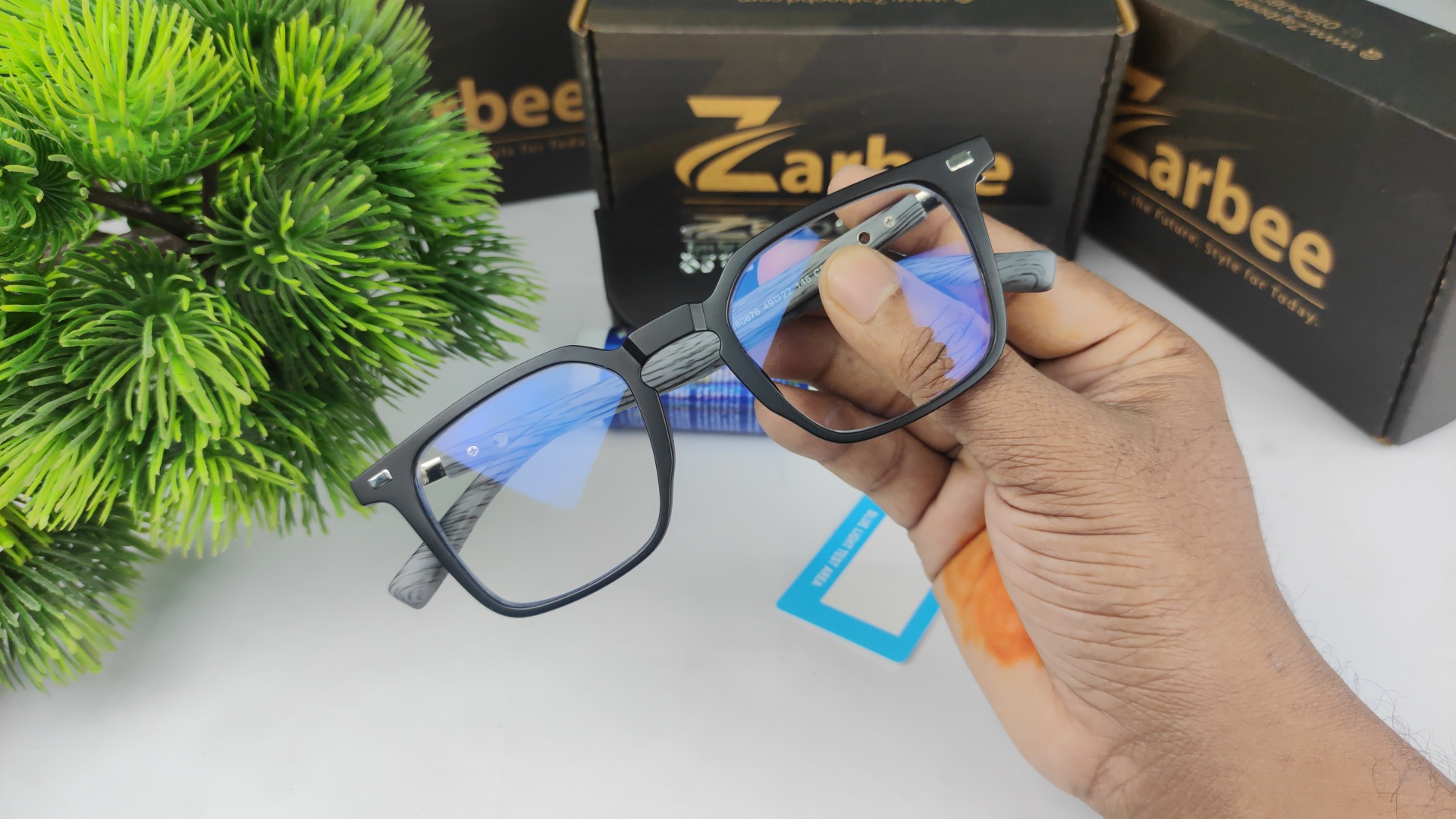 Retro Anti Blue Computer Glasses For Men/Wemone Flexible TR90 Square Eyeglasses Frame Filter Blue Light Glasses - Image 4