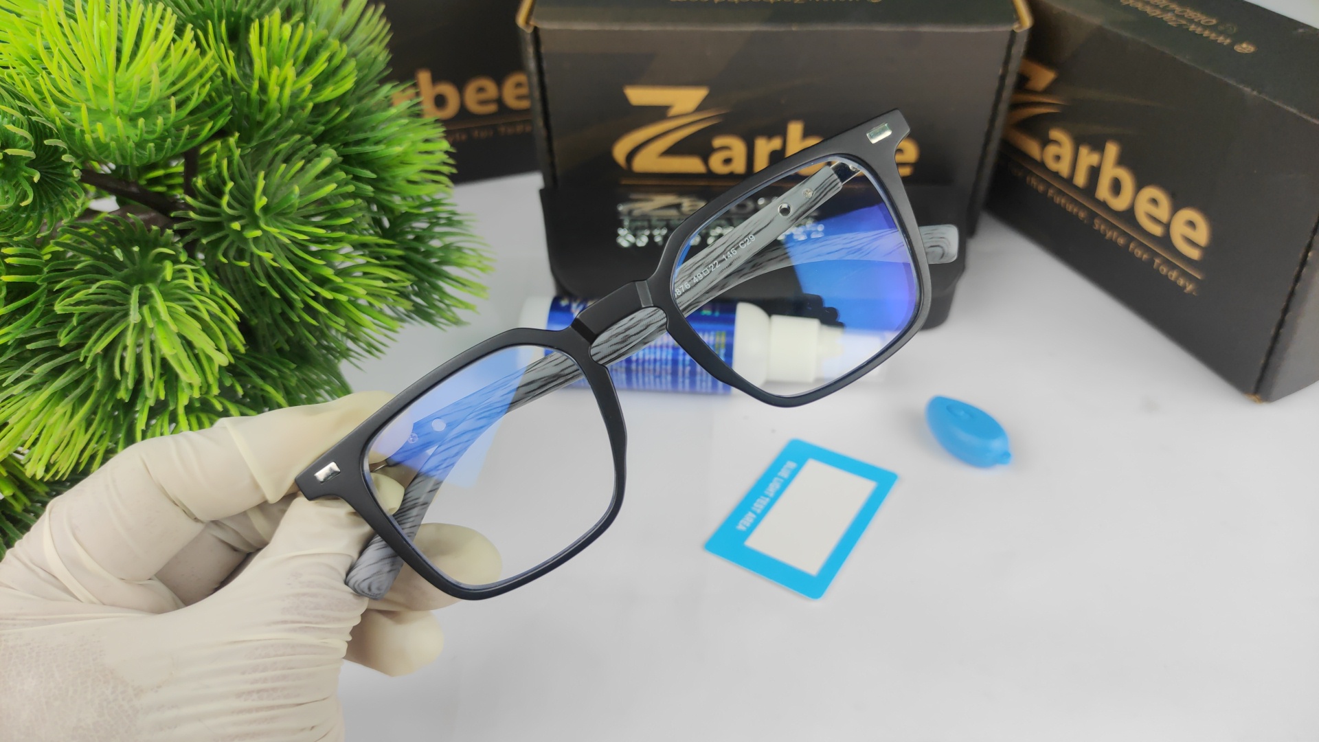 Retro Anti Blue Computer Glasses For Men/Wemone Flexible TR90 Square Eyeglasses Frame Filter Blue Light Glasses - Image 2
