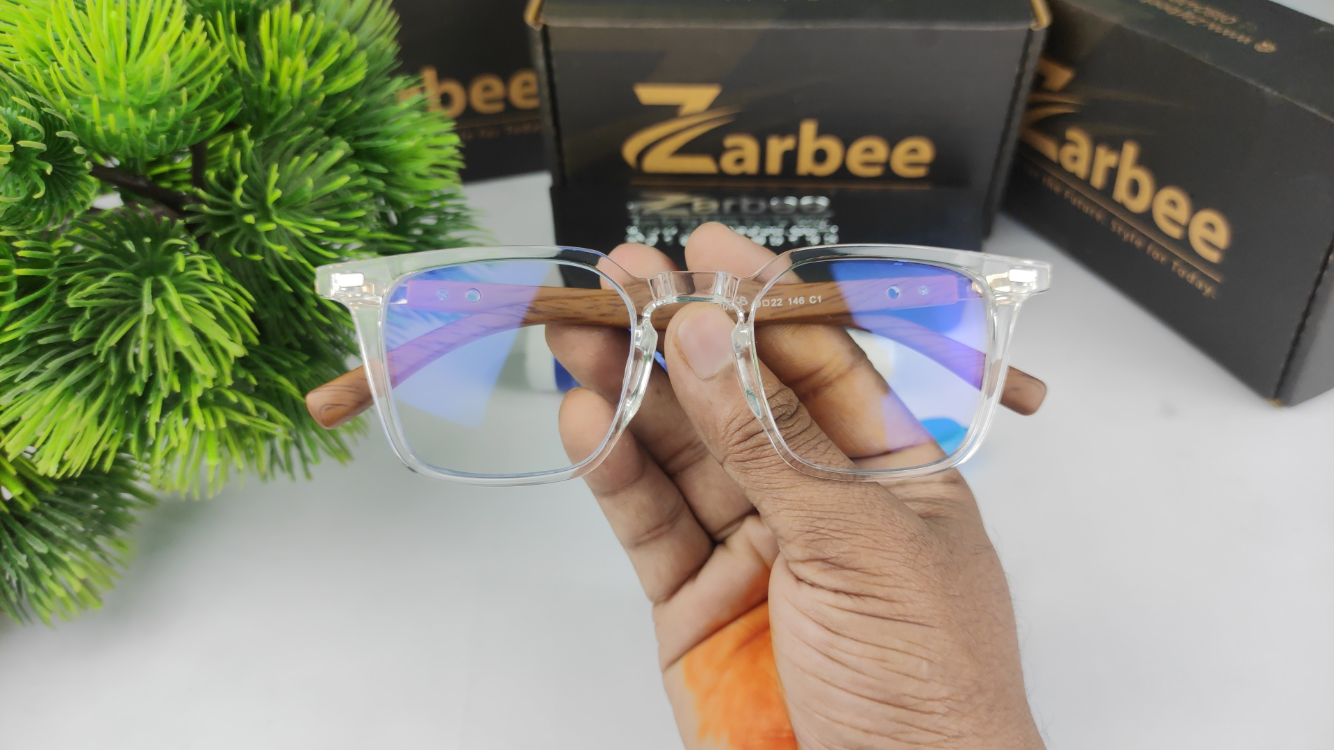 Retro Anti Blue Computer Glasses For Man / ForWomen Flexible TR90 Square Eyeglasses Frame Filter Blue Light Glasses - Image 2
