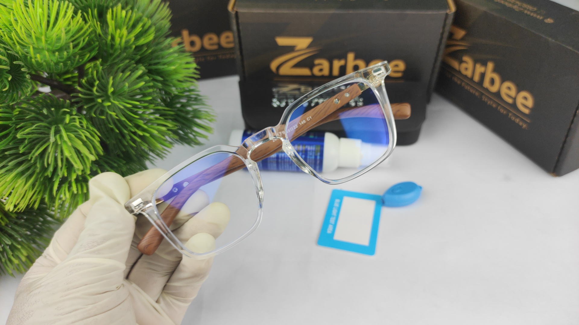Retro Anti Blue Computer Glasses For Man / ForWomen Flexible TR90 Square Eyeglasses Frame Filter Blue Light Glasses - Image 4