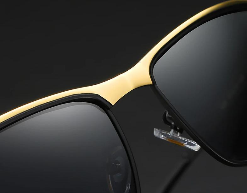New Trending Audi Sunglasses -(Black & Golden color frame Lens color Black) Polarized - Image 2