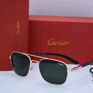 Raybon Cartier Pilot Vintage Black & Golden Sunglasses For Men / Women