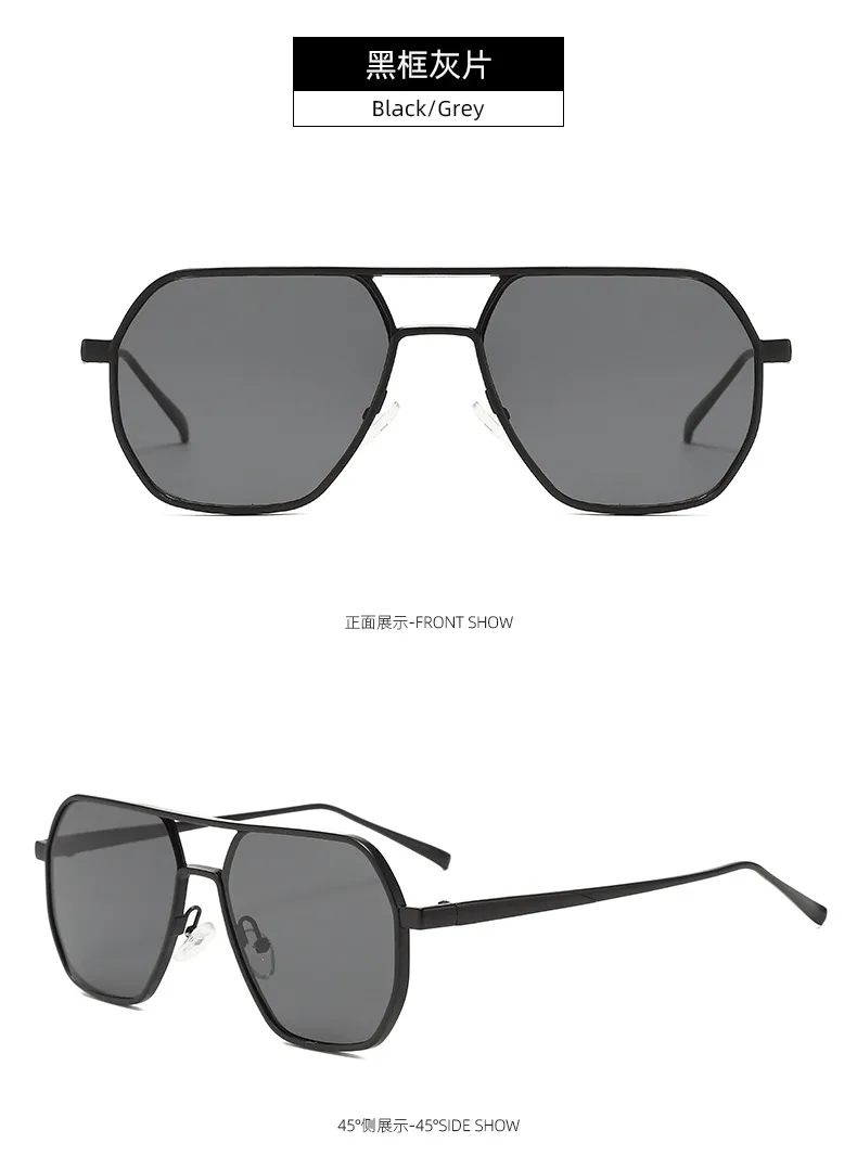 Luxury Metal Photochromic Sunglasses Men Women Fashion Black & Black Polarized Sun Glasses Stylish Chameleon Anti-glare Driving Shades UV400 - Image 3