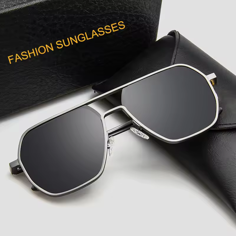 Luxury Metal Photochromic Sunglasses Men Women Fashion Gray & Black Polarized Sun Glasses Stylish Chameleon Anti-glare Driving Shades UV400