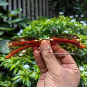 Rimless Eye glasses Trendy Vintage Square Eye glasses For Men /Women