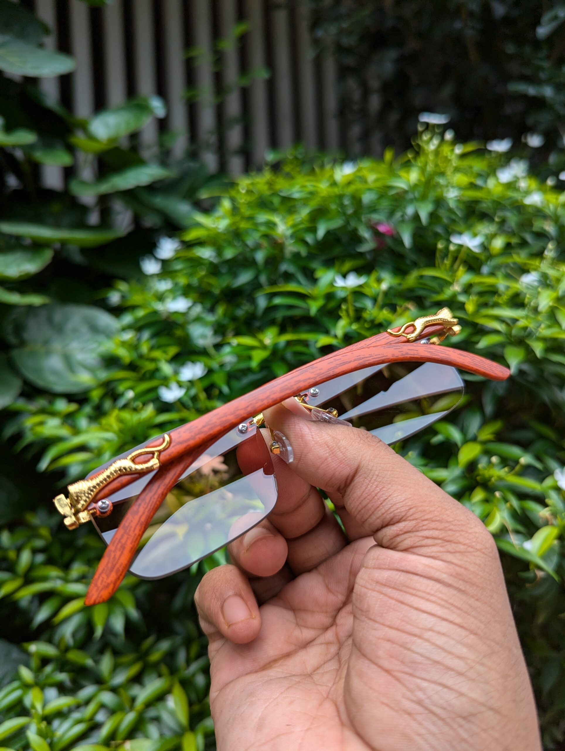 Rimless Eye glasses Trendy Vintage Square Eye glasses For Men /Women - Image 3