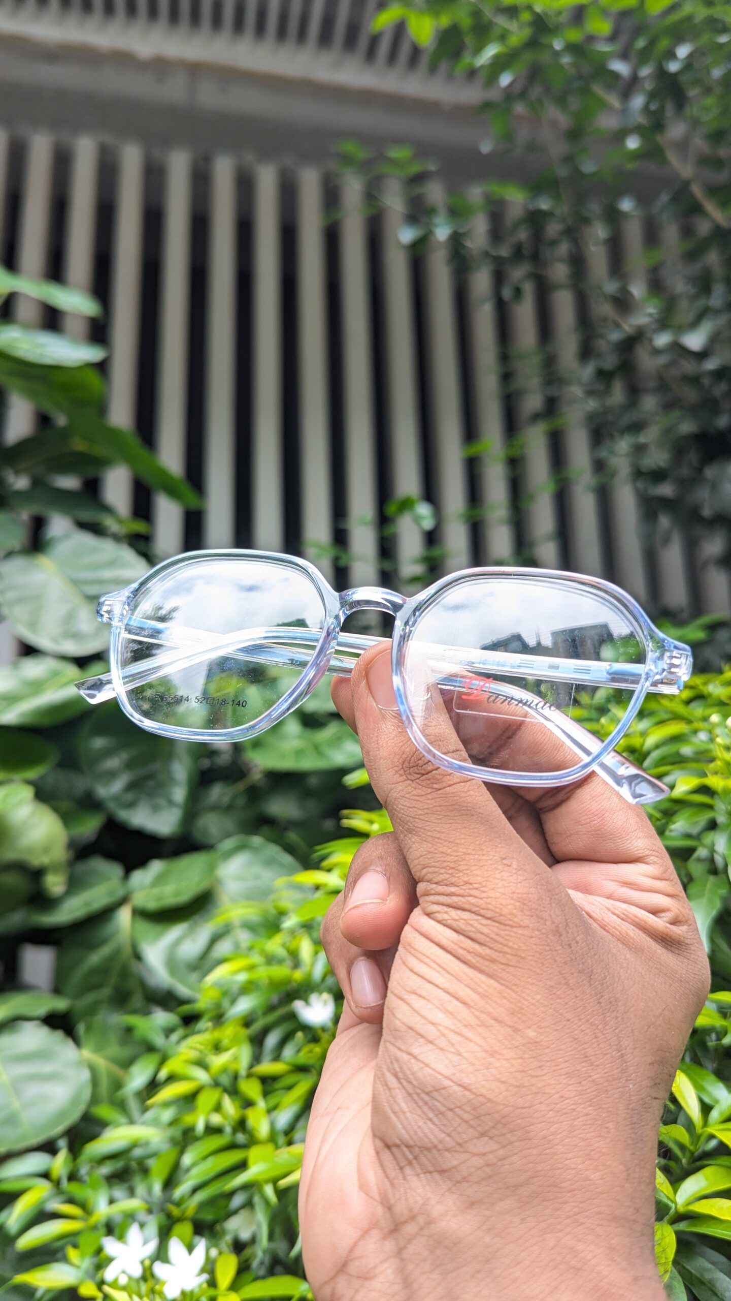 Premium Quality Mens /Wemens sky blue Colour Trendy Stylish optics Eye Glass | ARM Frame 24 (Only Frame) - Image 2