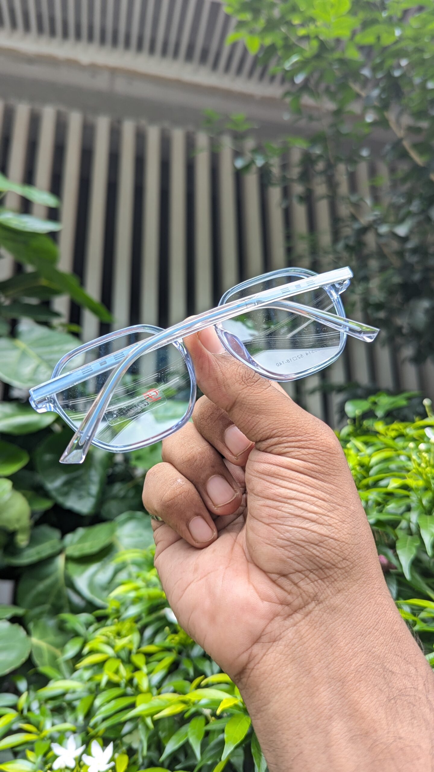 Premium Quality Mens /Wemens sky blue Colour Trendy Stylish optics Eye Glass | ARM Frame 24 (Only Frame) - Image 3