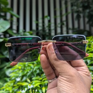 Brand Design Men Rimless Sunglasses For Men / Women