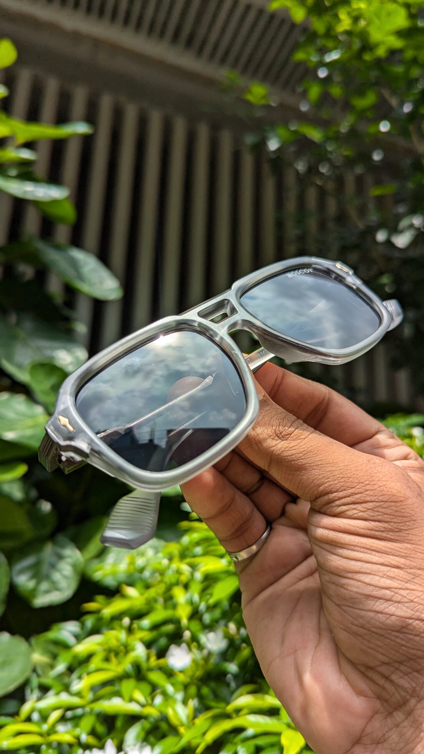 Gray Color Unique moscot Sunglasses - Image 2