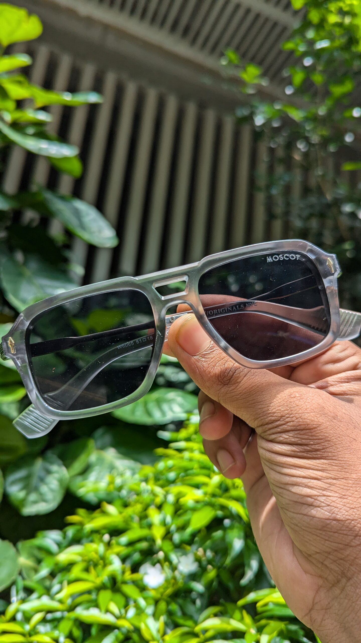 Gray Color Unique moscot Sunglasses
