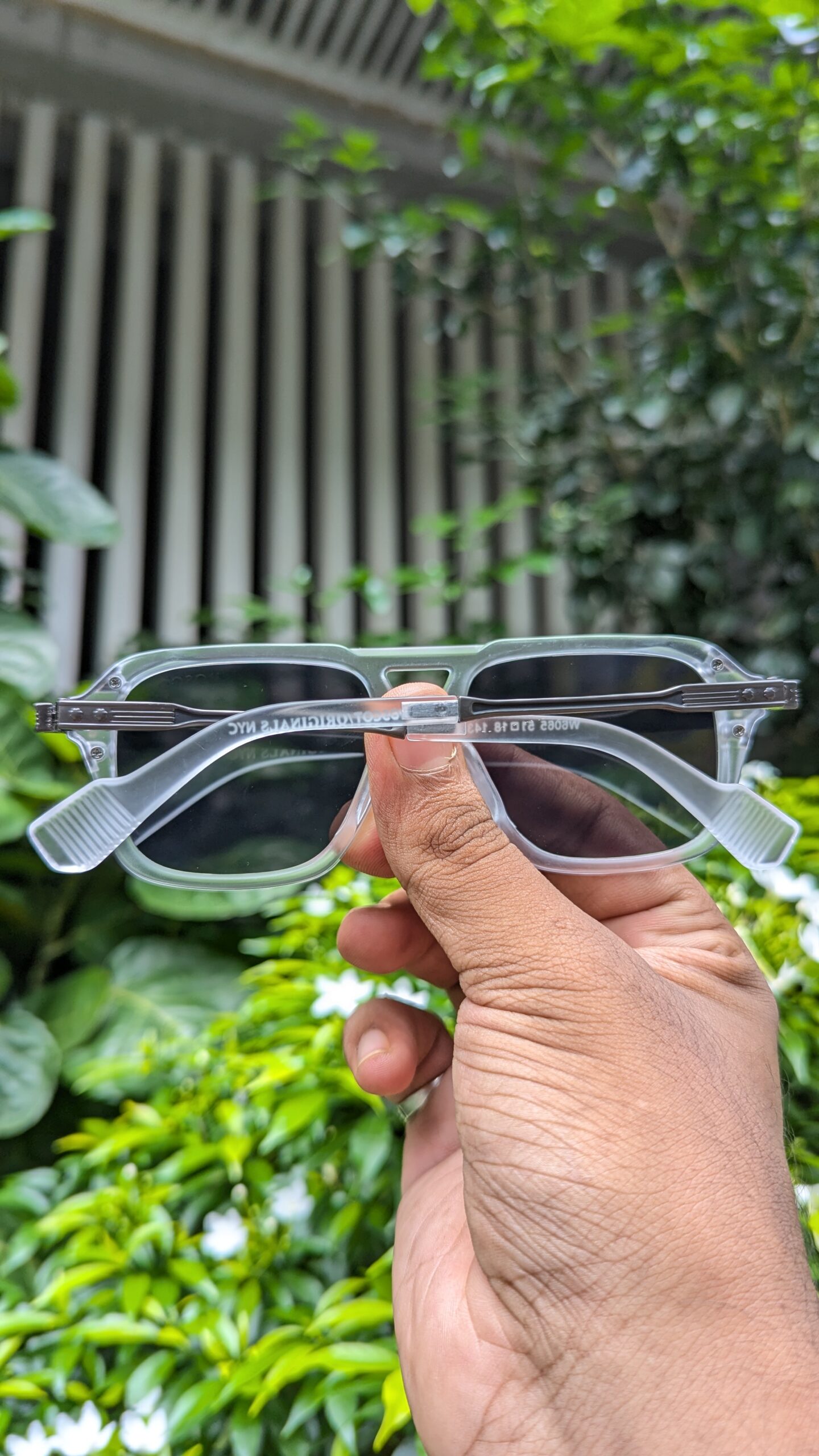 Transparent Mate Color Unique moscot Sunglasses - Image 3