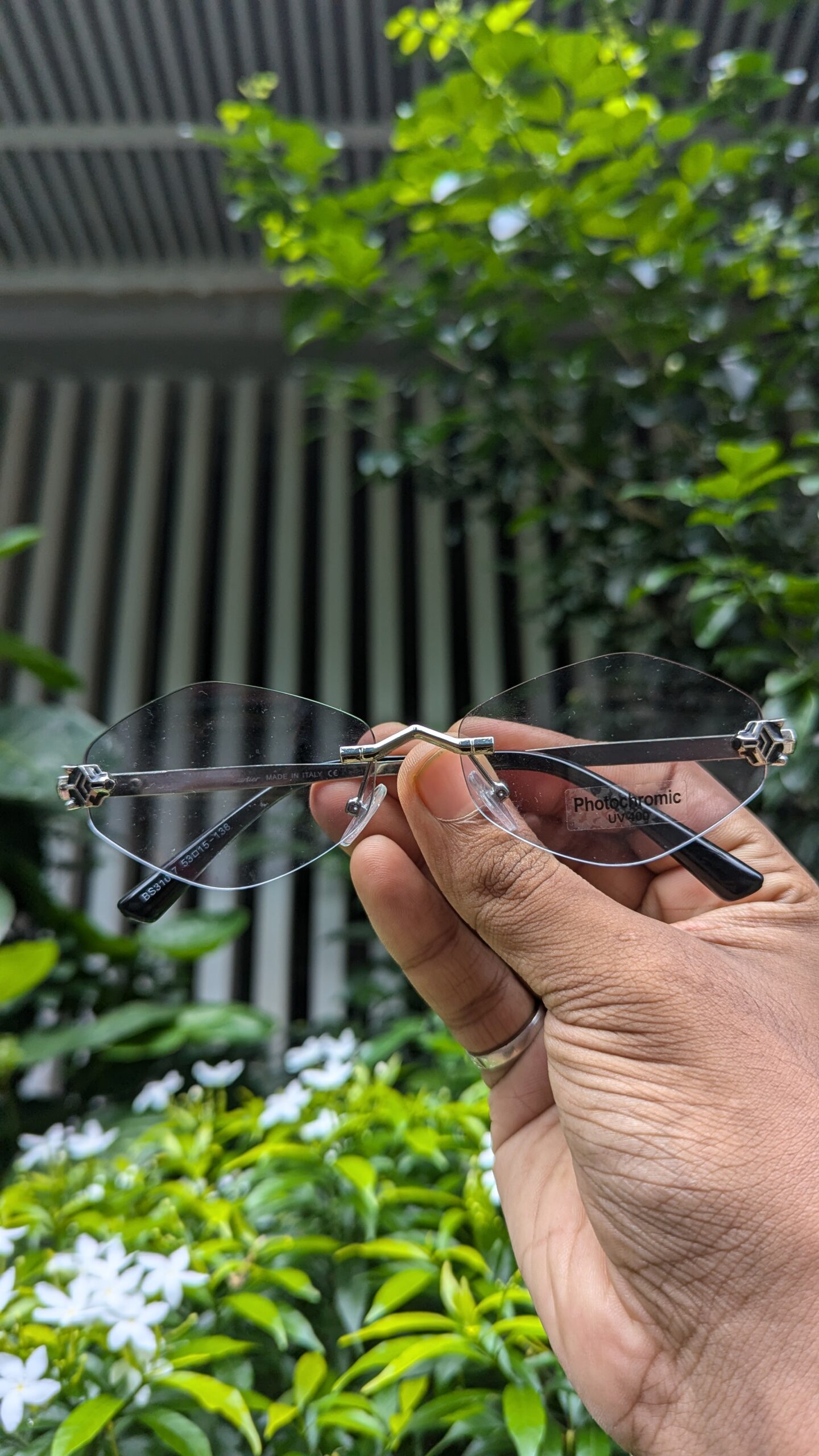 Metal Shades Eyewear Luxury Brand Small Rhombus Vintage photochromic Black&silver Sun Glasses