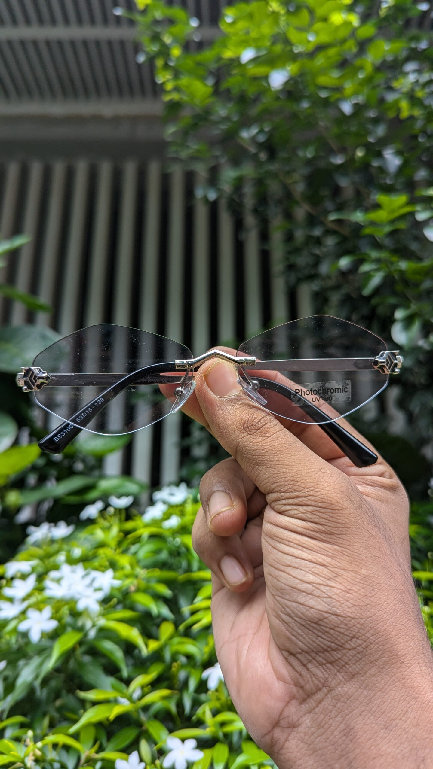 Metal Shades Eyewear Luxury Brand Small Rhombus Vintage photochromic Black&silver Sun Glasses - Image 3