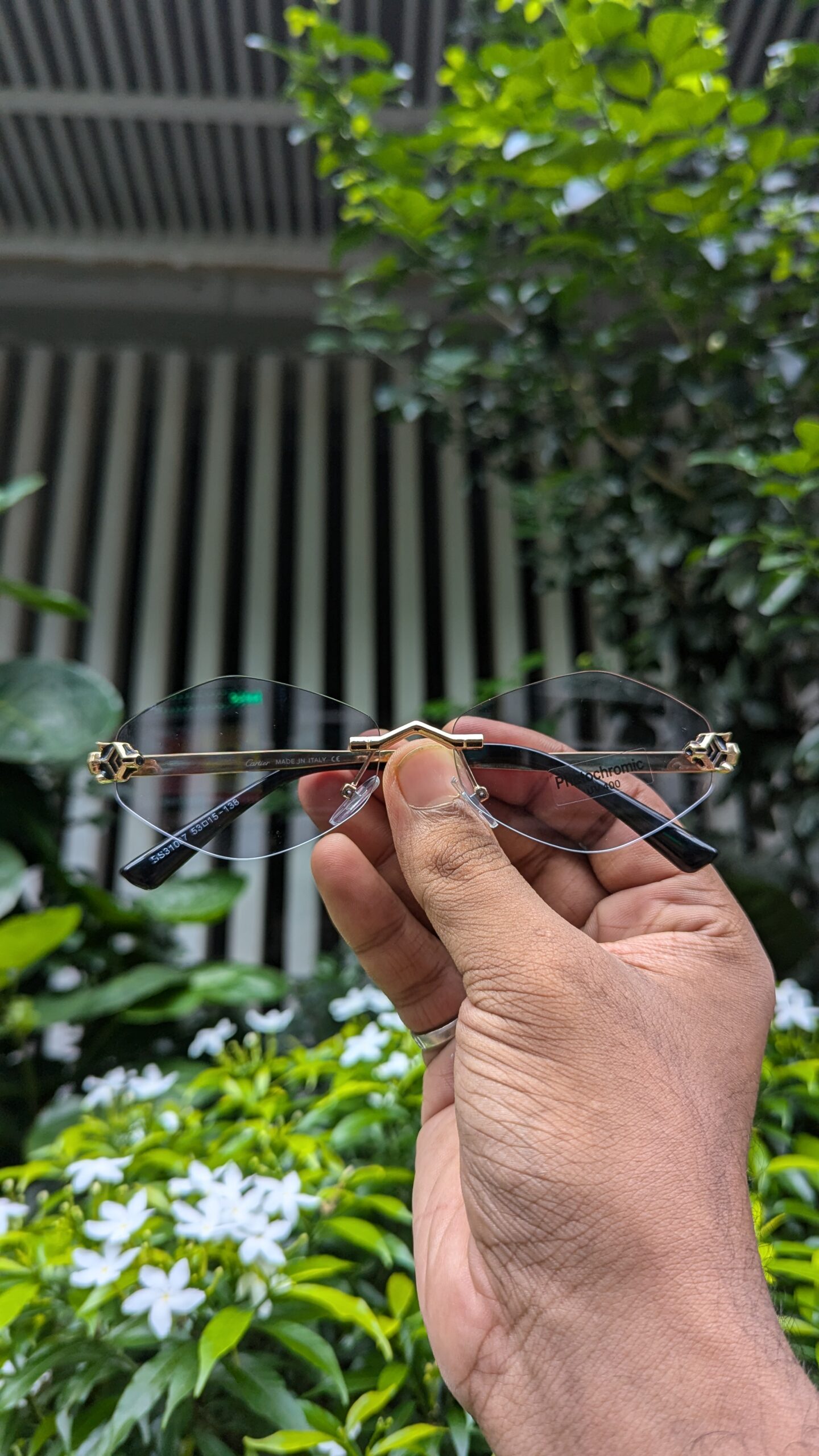 Metal Shades Eyewear Luxury Brand Small Rhombus Vintage photochromic Black&Golden Sun Glasses - Image 2