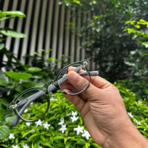 Trendy Anti Blue Light Wooden Grain Leg TR90 Glasses,For Men / Women