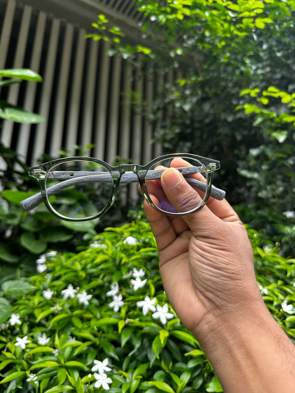 Trendy Anti Blue Light Wooden Grain Leg TR90 Glasses,For Men / Women - Image 3
