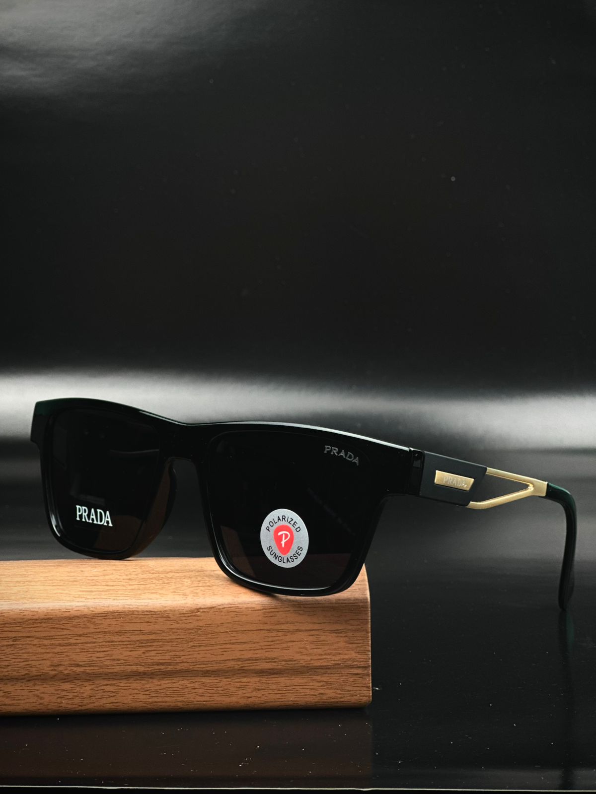 Prada_144_black_gold Sunglasses - Image 3