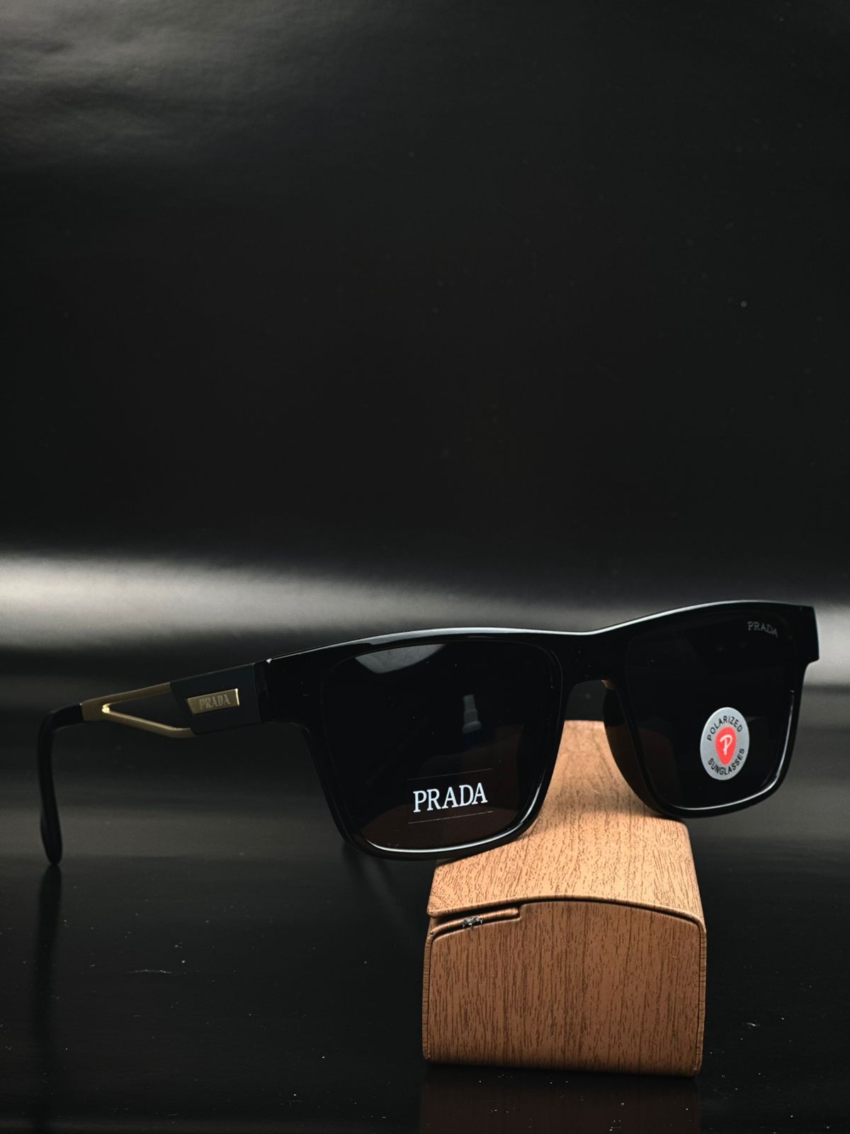 Prada_144_black_gold Sunglasses - Image 4