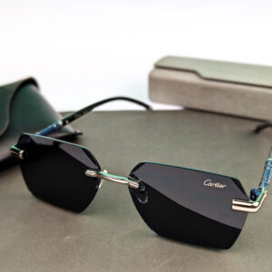 Brand Cheetah Head Sunglasses Wood Grain Women Men Rimless Cut Edge Sunscreen Sports Sunglasses Vintage UV400 Oculos De Sol