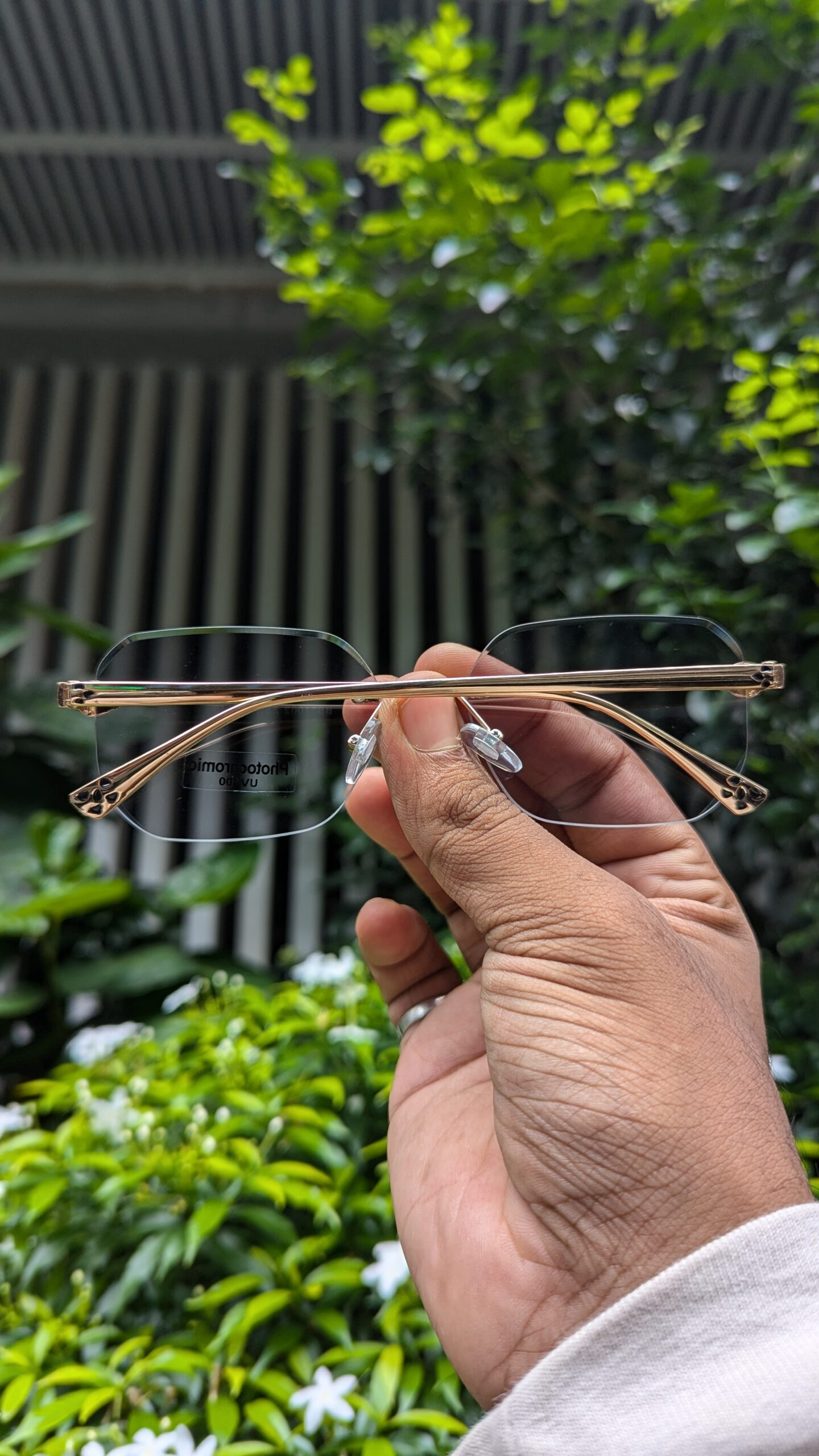 Ahora Rimless Anti Blue Light Blocking Reading Presbyopia photochromic Eyeglasses - Image 4