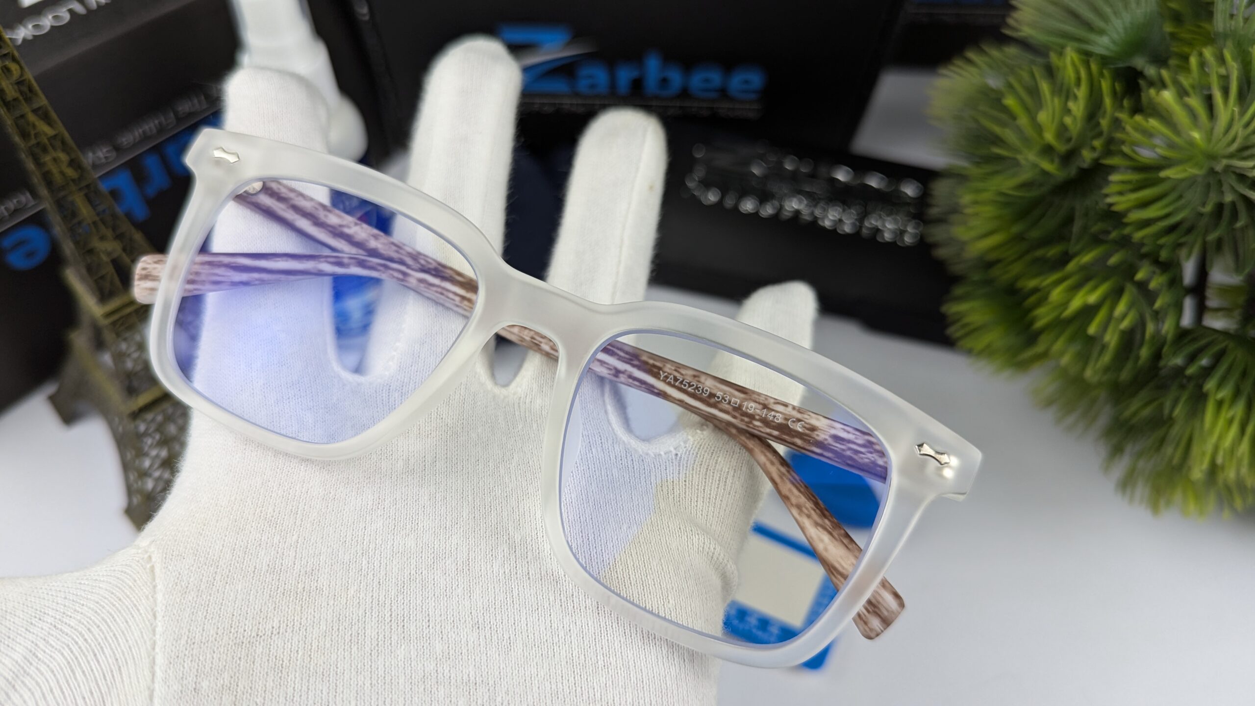Retro Anti Blue Computer Glasses For Man / ForWomen Flexible TR90 Square Eyeglasses Frame Filter Blue Light Glasses - Image 3