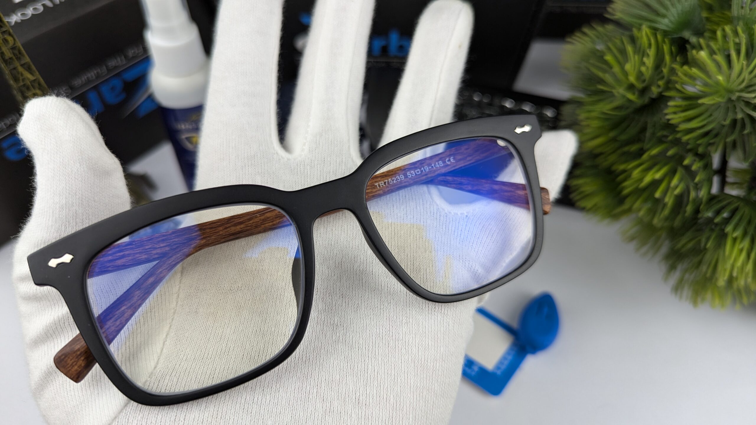 Unisex Anti Blue Computer Glasses For Man / ForWomen Flexible TR90 Square Eyeglasses Frame Filter Blue Light Glasses - Image 2