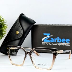 transparent Premium Quality Women’s/women light Brown Colour Trendy Stylish optics Eye Glass | ARM Frame 24 (Only Frame)