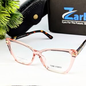 transparent Premium Quality Women's/women light Brown Colour Trendy Stylish optics Eye Glass | ARM Frame 24 (Only Frame)