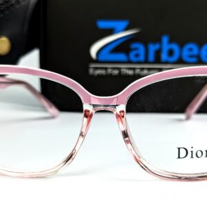 transparent Premium Quality Womens baby pink Colour Trendy Stylish optics Eye Glass | ARM Frame 24 (Only Frame)