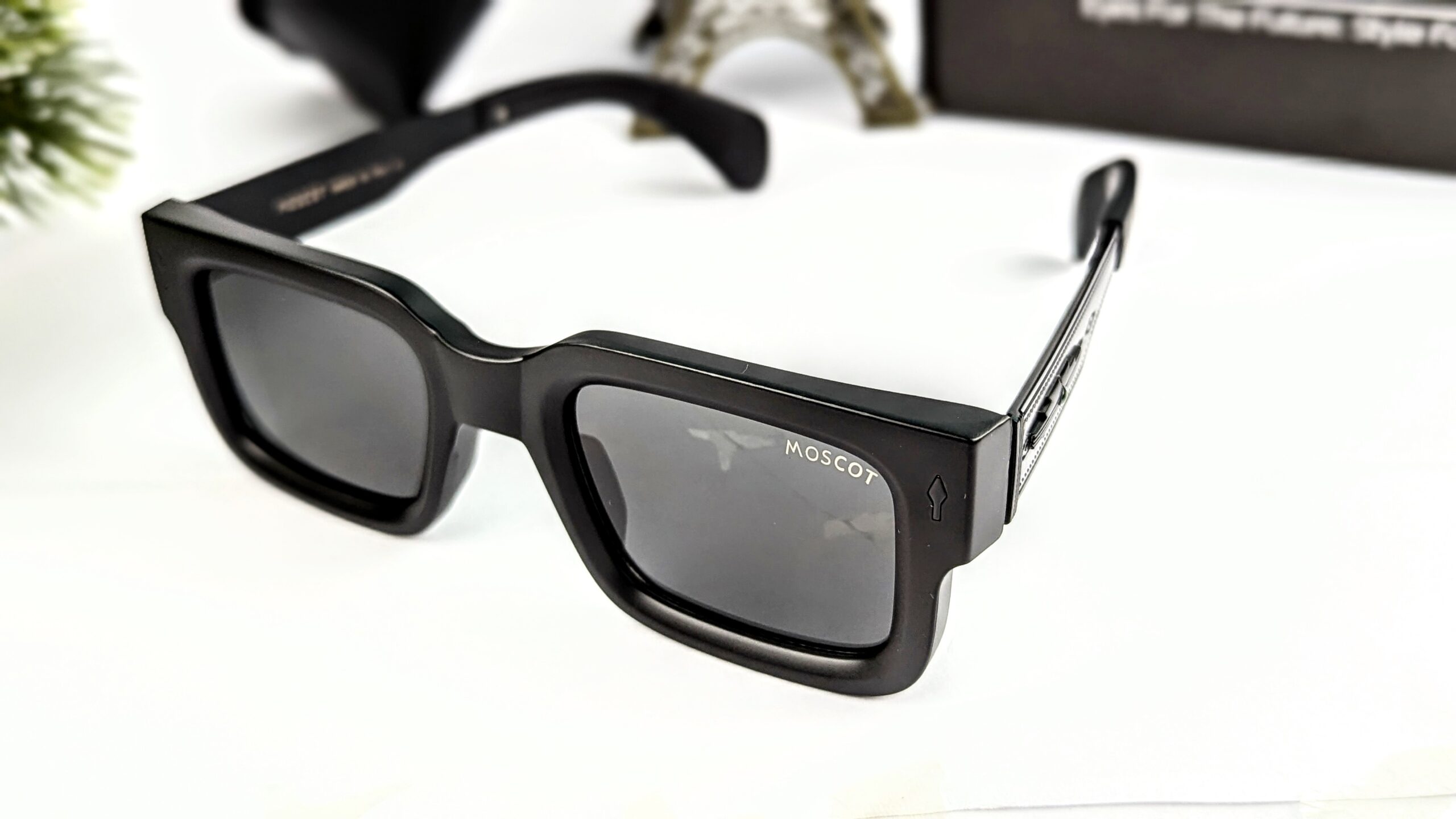 Black&Black Color Unique moscot Sunglasses