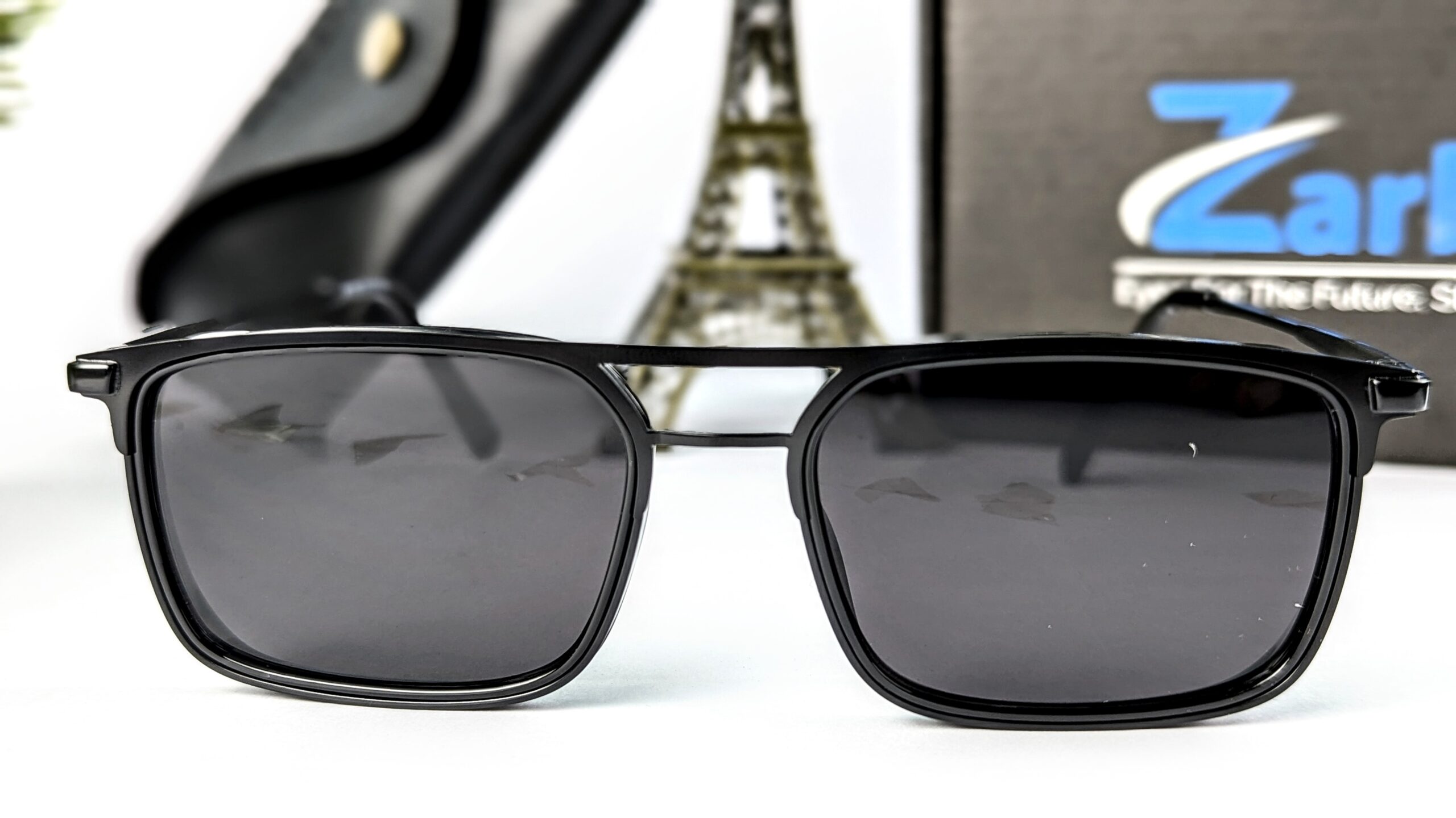 New Rectangular Sunglasses Metal Flat Top Double Bridge Sun Glasses Men Outdoor Fishing Glasses UV400 - Image 2
