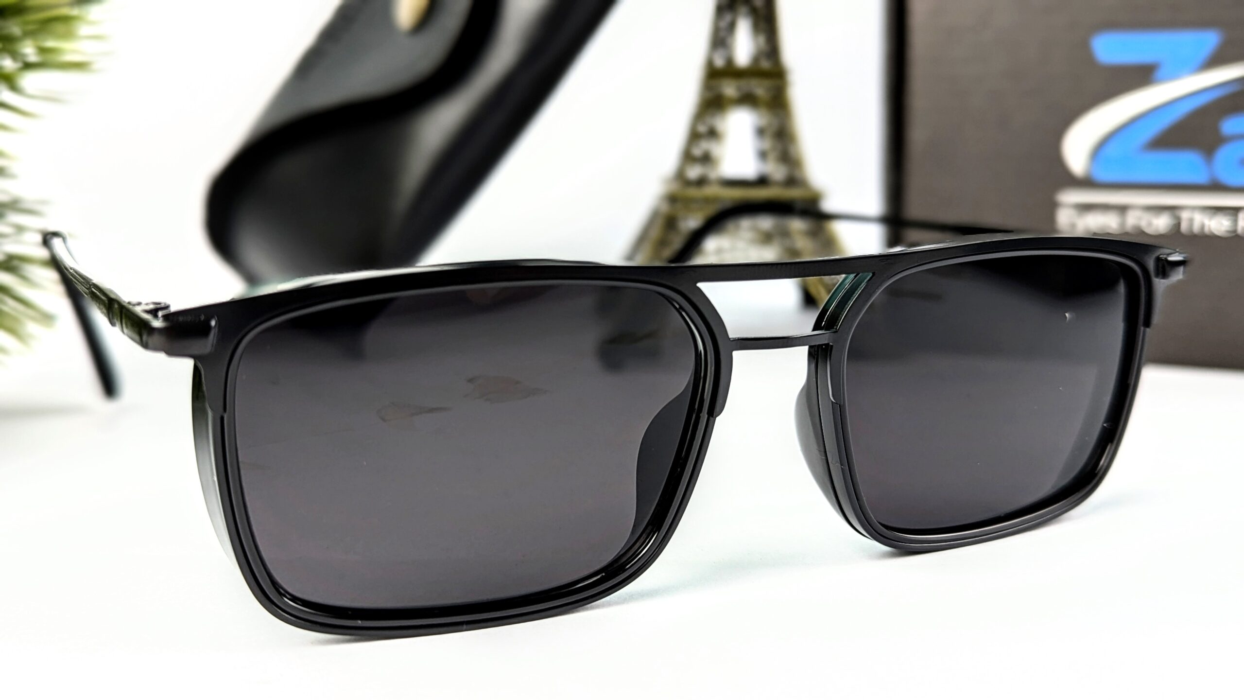 New Rectangular Sunglasses Metal Flat Top Double Bridge Sun Glasses Men Outdoor Fishing Glasses UV400 - Image 3