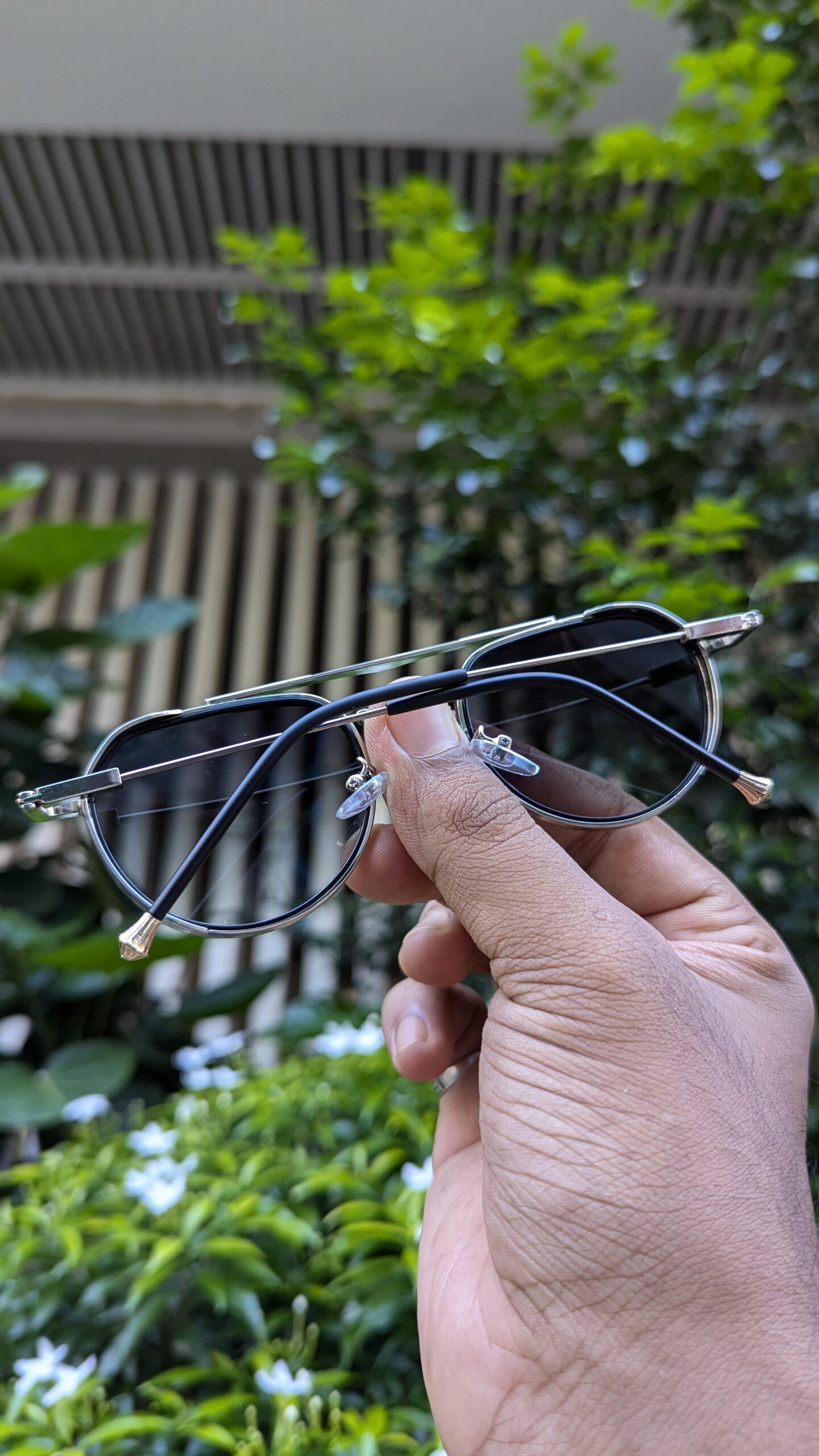 New Sunglasses Metal Flat Top Double Bridge Sun Glasses Men Outdoor Fishing Glasses UV400 - Image 4
