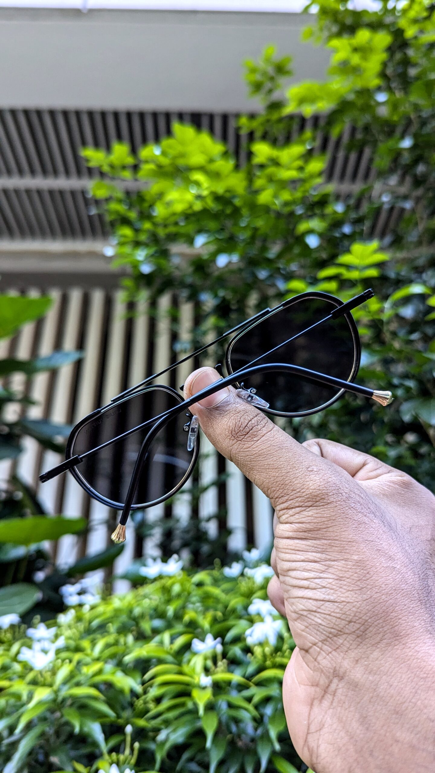 New Sunglasses Metal Flat Top Double Bridge Sun Glasses Men Outdoor Fishing Glasses UV400 - Image 3