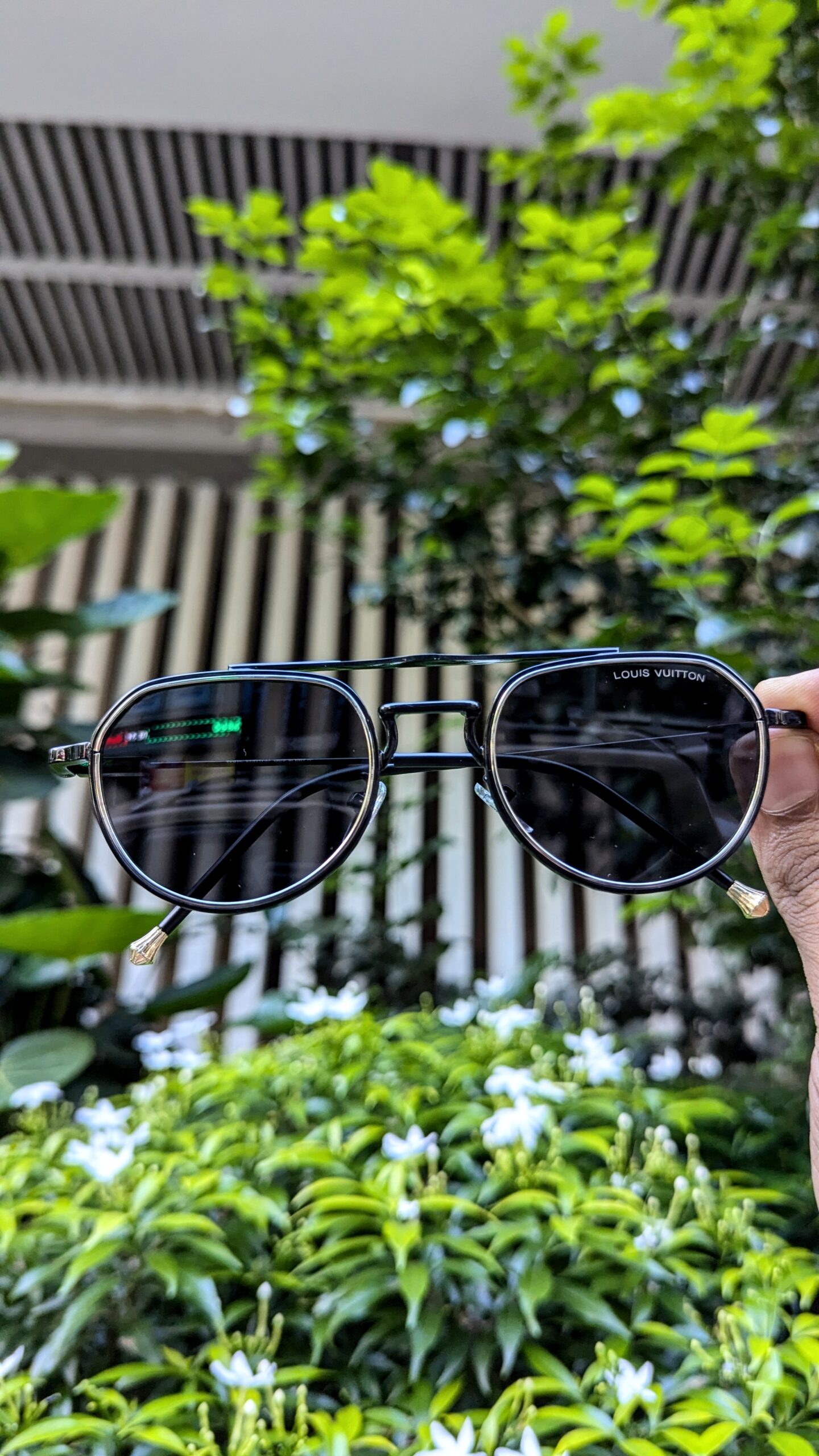 New Sunglasses Metal Flat Top Double Bridge Sun Glasses Men Outdoor Fishing Glasses UV400 - Image 2