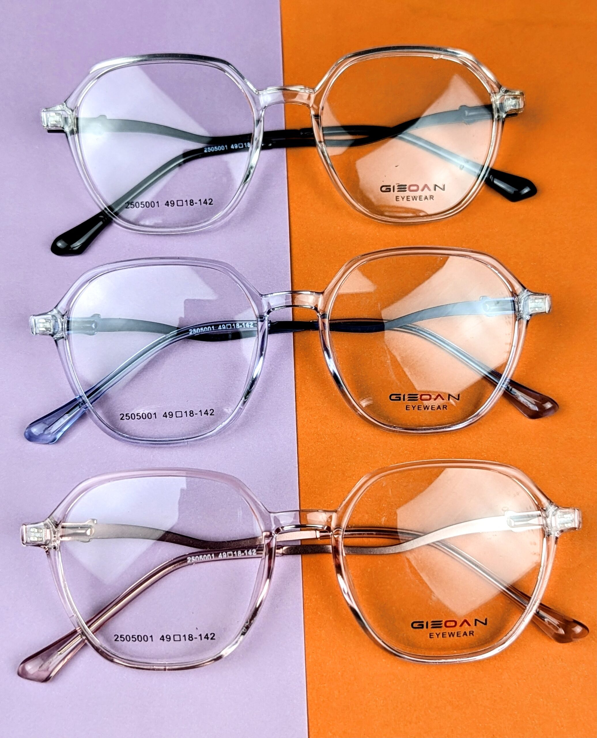 Only frame Enacolor Ultralight Cool Tawny Myopic Glasses Female Transparent Frame Ins Girl New