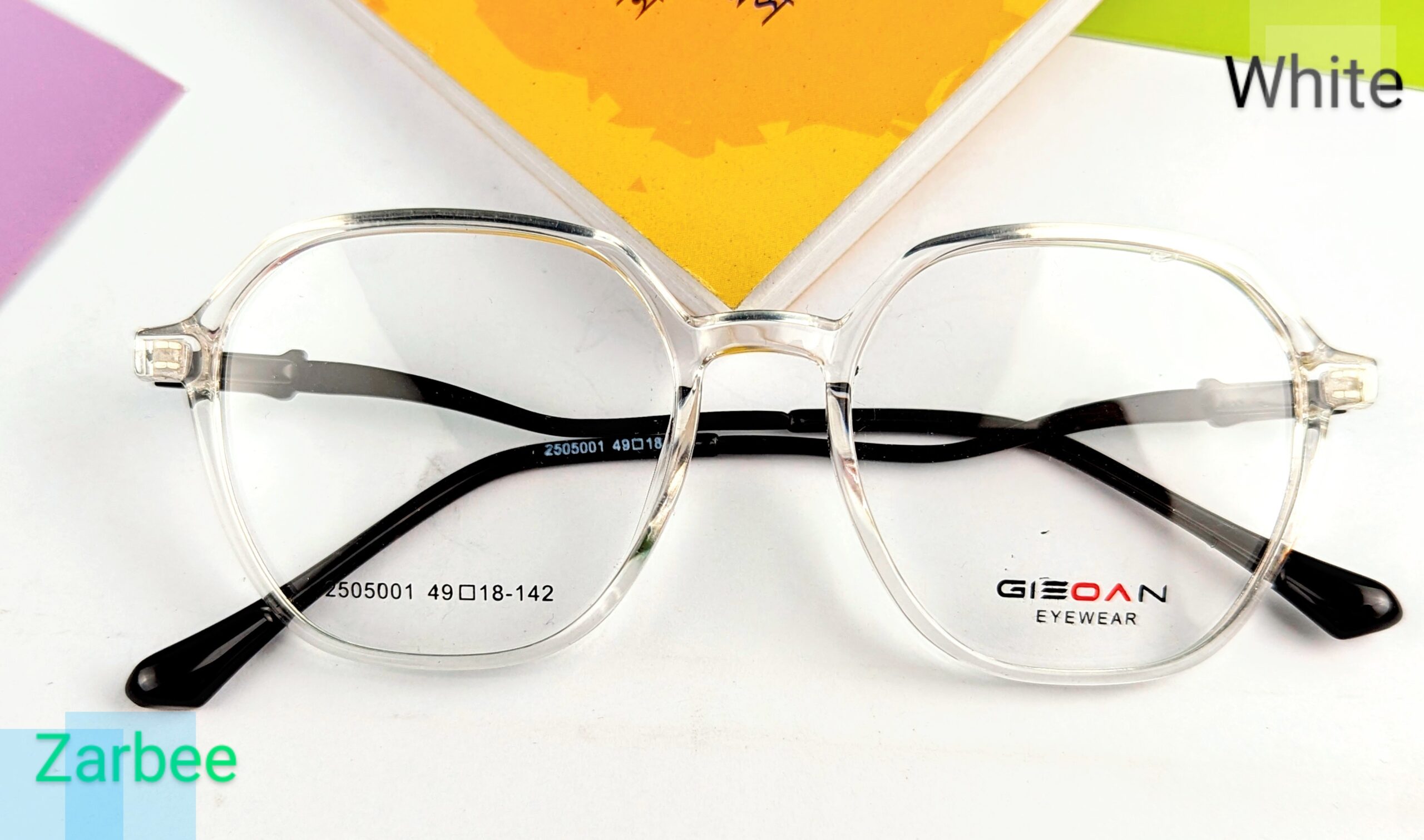 Only frame Enacolor Ultralight Cool Tawny Myopic Glasses Female Transparent Frame Ins Girl New - Image 4