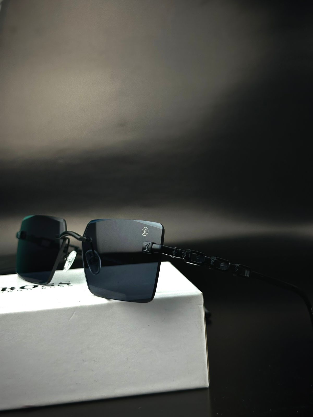 Designer Luxury Louls vultton Sun Glasses Shades Men Rimless Diamond Cut Square Leopard Temple Driving Fashion Sunglasses - Image 2