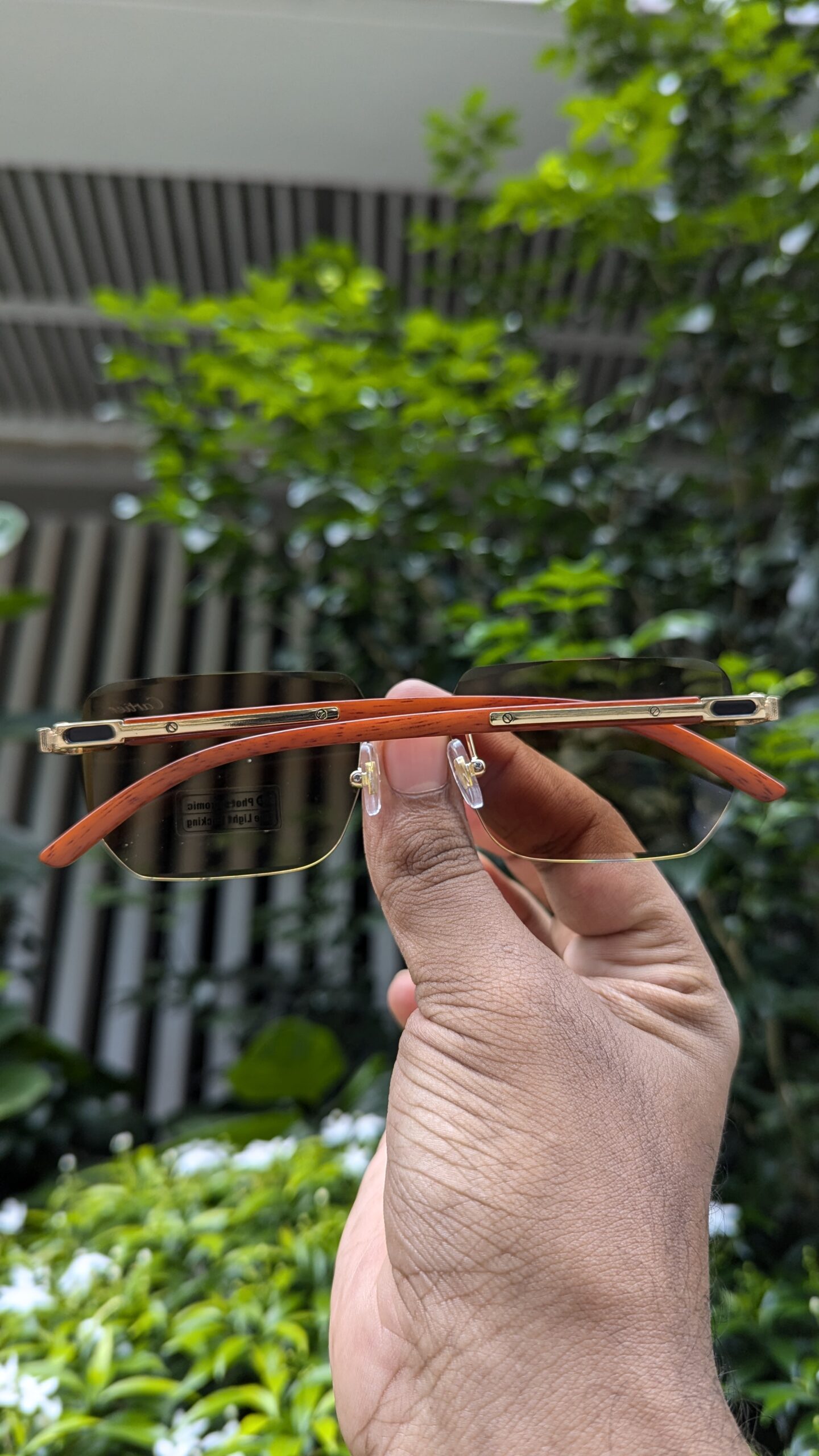 Cartier Rimless Anti Blue Light Blocking Reading Presbyopia photochromic Eyeglassesą„¤ OW3194 - Image 4