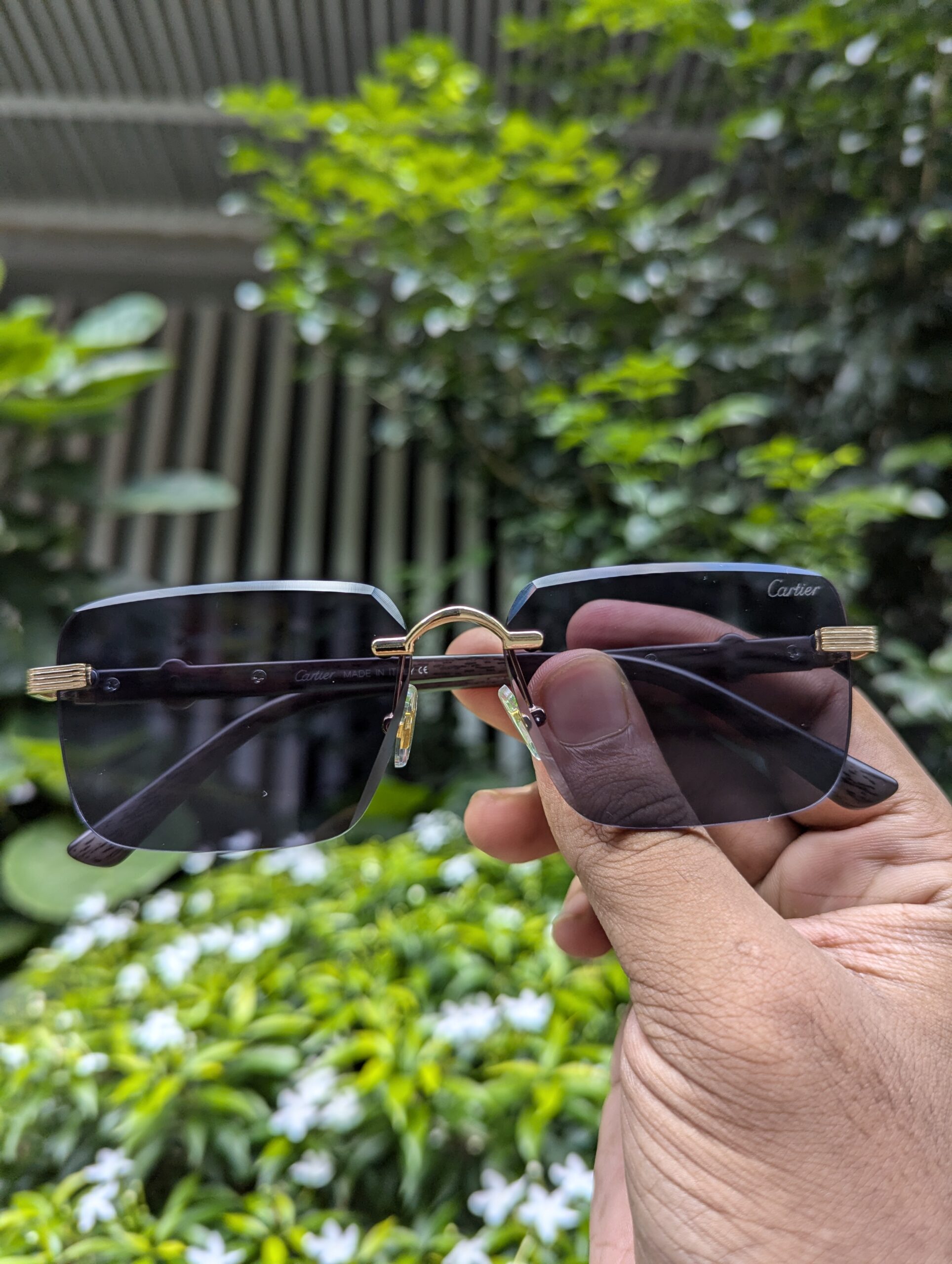 Brand Design Rimless Sunglasses For Men / Women