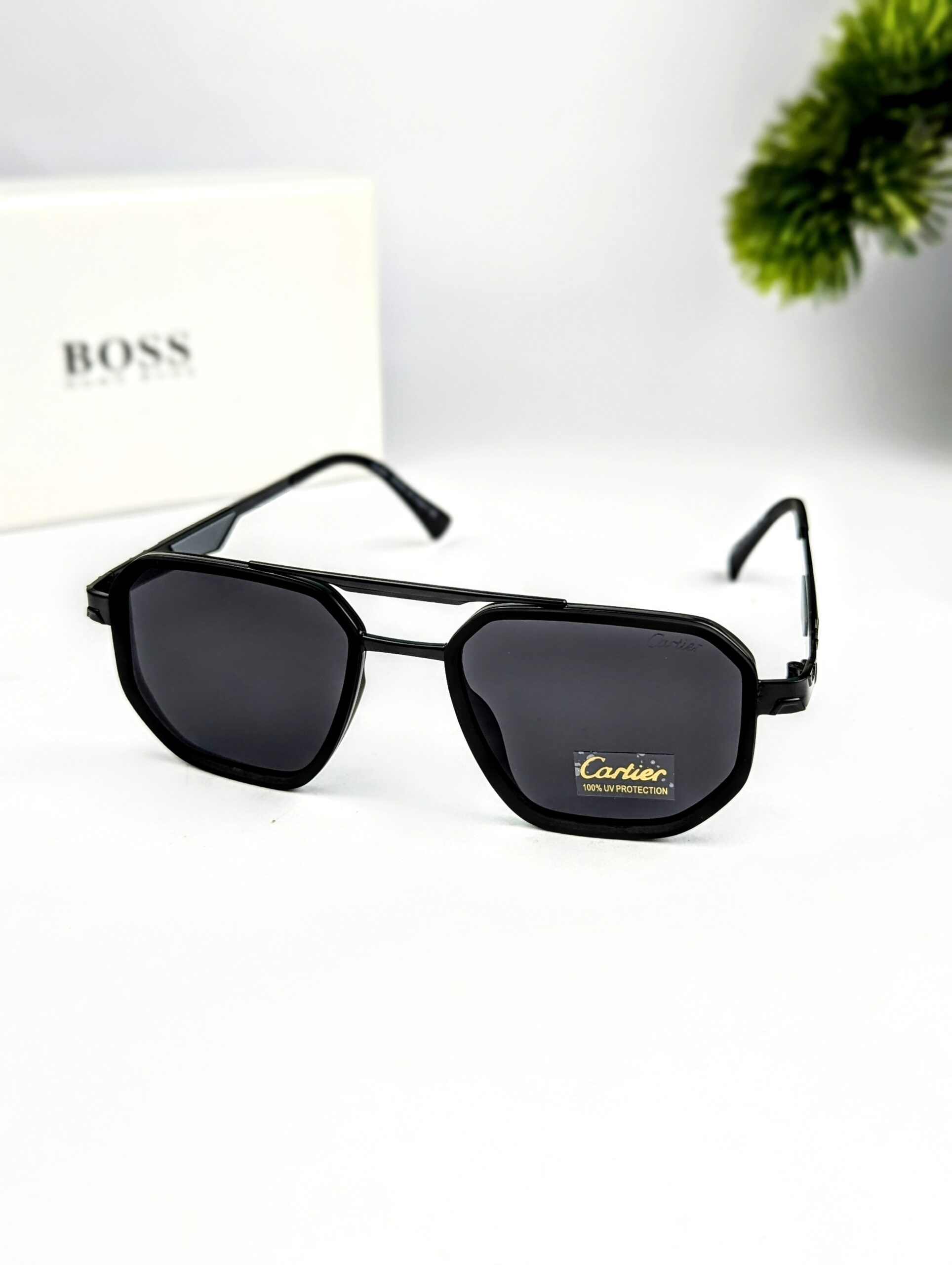 Cartier Sunglasses Men Driving New Fashion Large Frame Fishing Driving Glasses Anti-UV Sunglasses