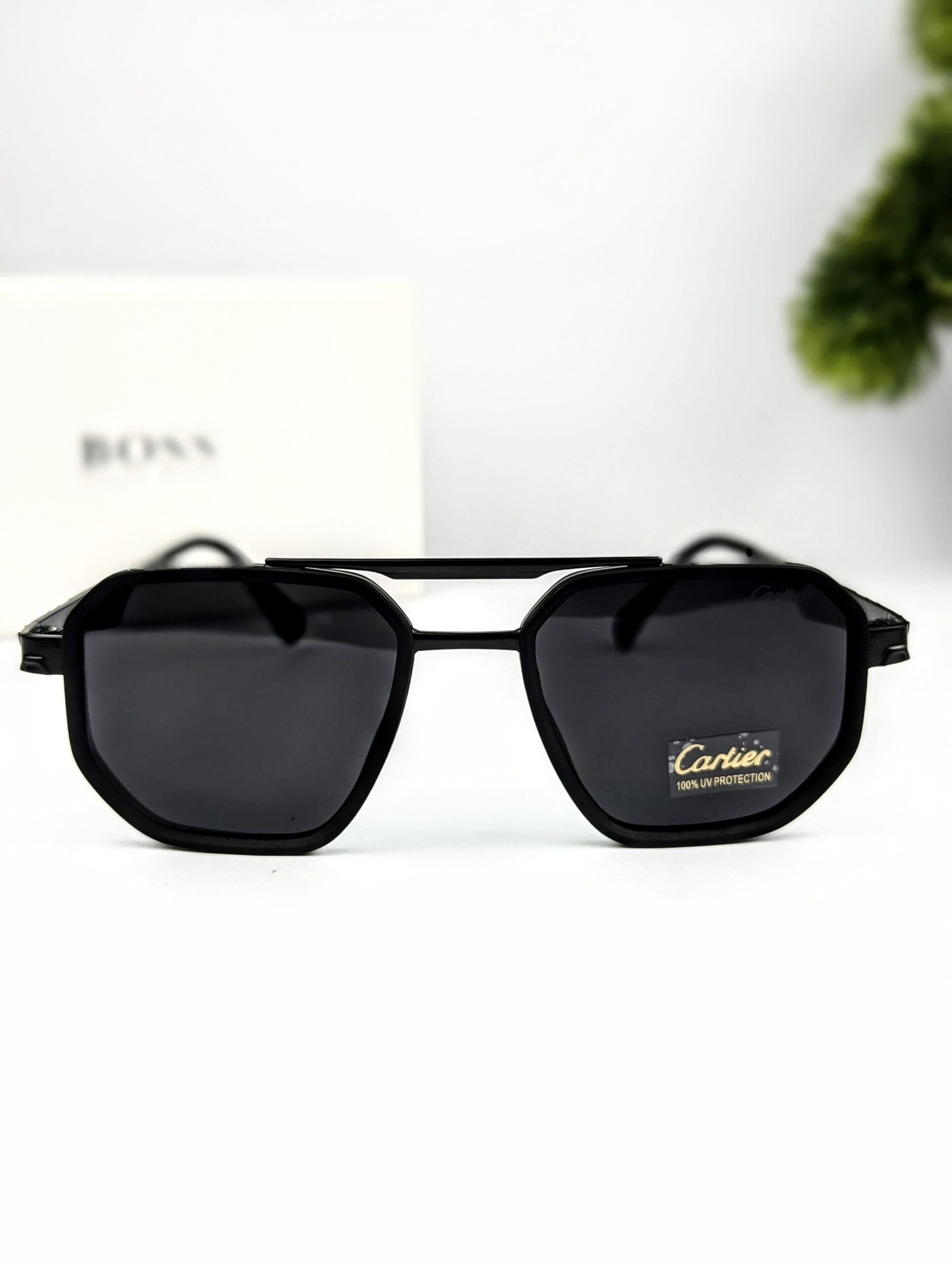 Cartier Sunglasses Men Driving New Fashion Large Frame Fishing Driving Glasses Anti-UV Sunglasses - Image 2