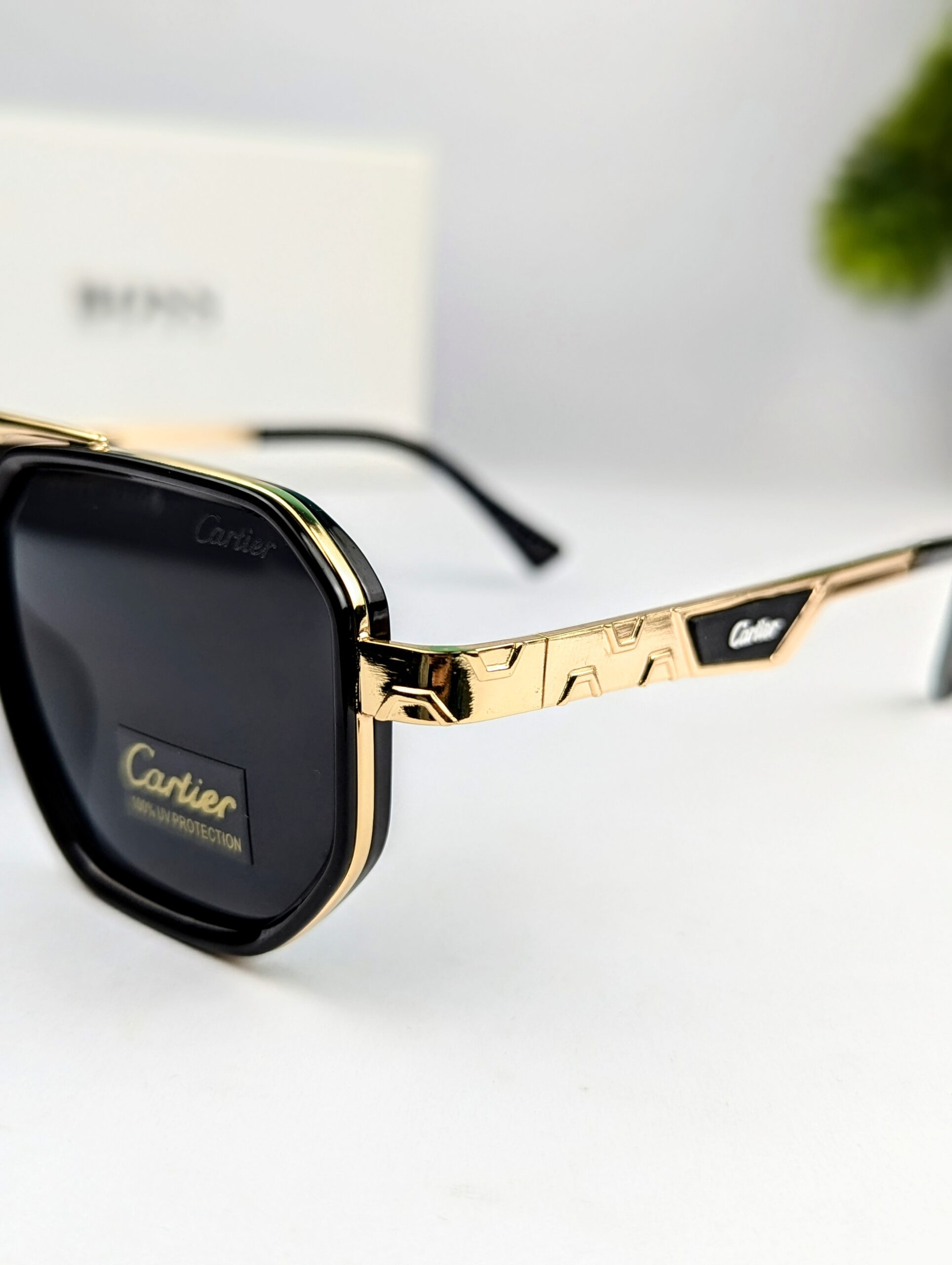 Cartier Sunglasses Men Driving New Fashion Large Frame Fishing Driving Glasses Anti-UV Sunglasses - Image 3