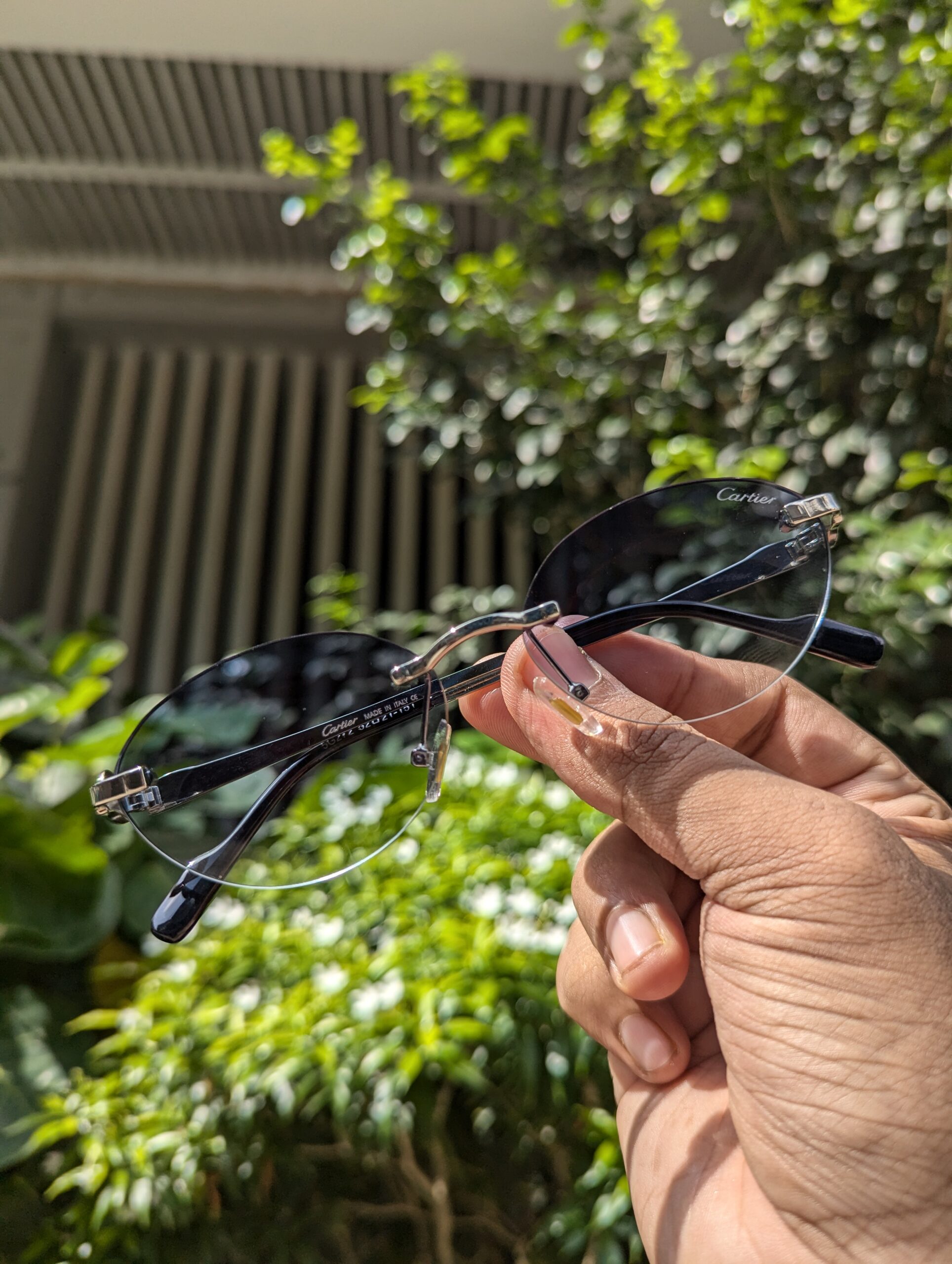 Cartier premium quality unisex rimless sunglasses