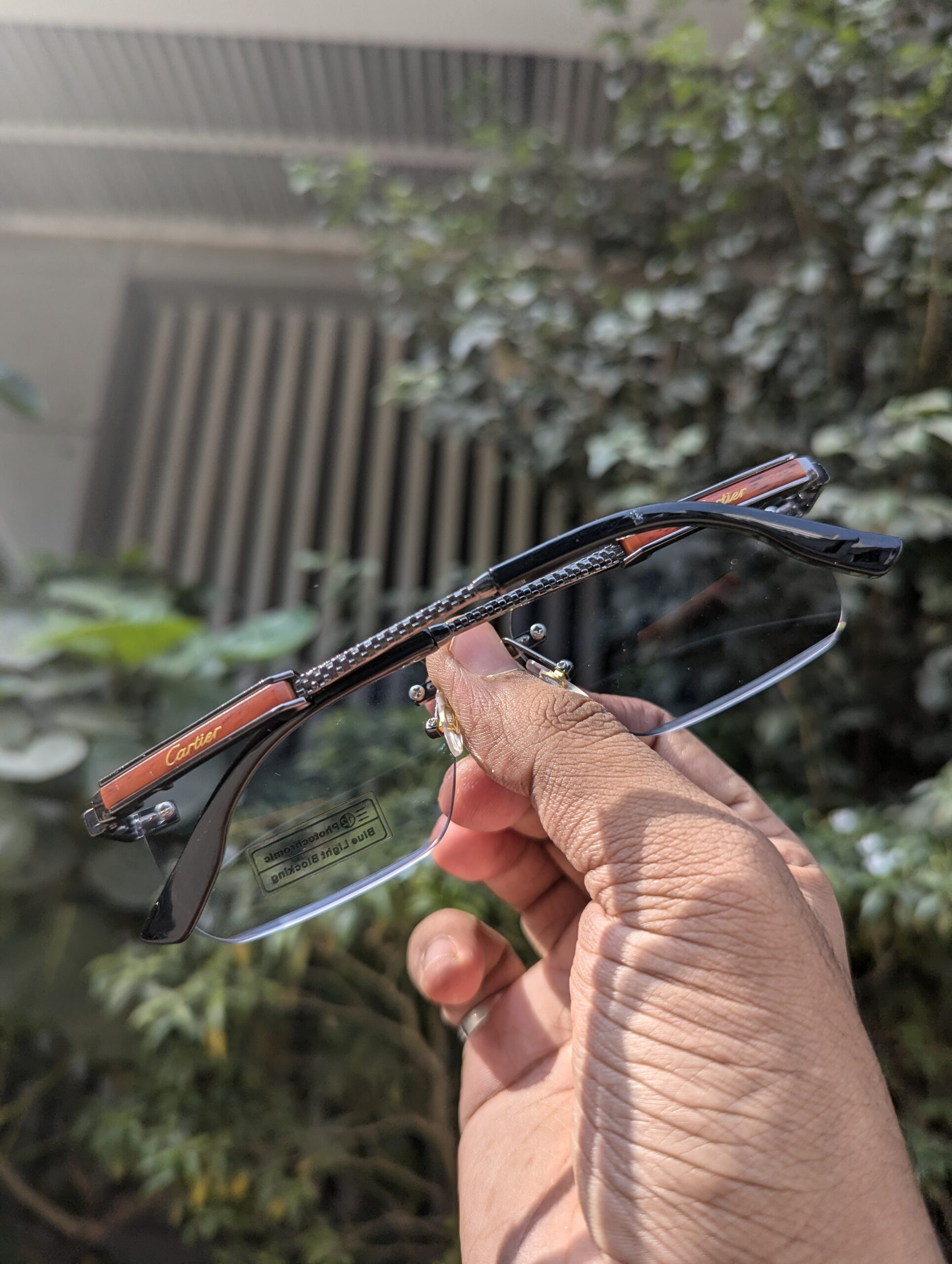 Cartier Rimless Anti Blue Light Blocking Reading Presbyopia photochromic Eyeglassesą„¤ - Image 2