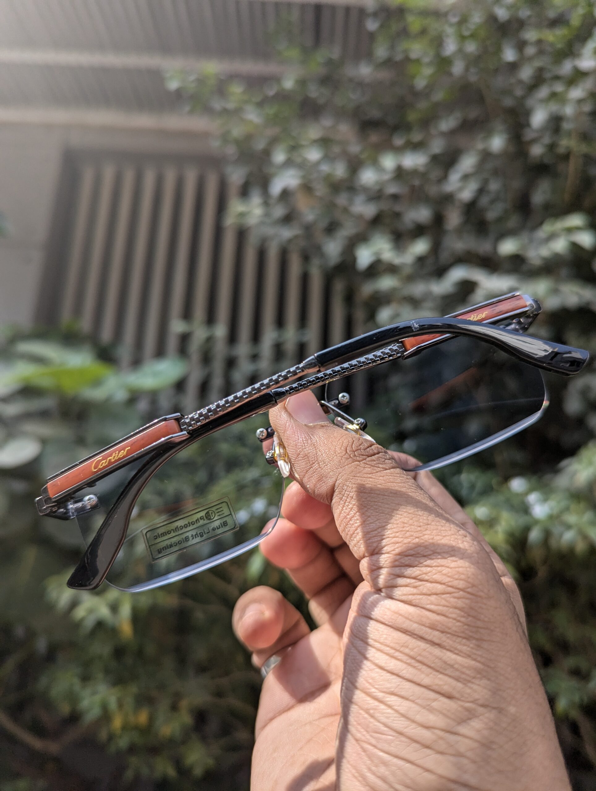 Cartier Rimless Anti Blue Light Blocking Reading Presbyopia photochromic Eyeglassesą„¤ - Image 4