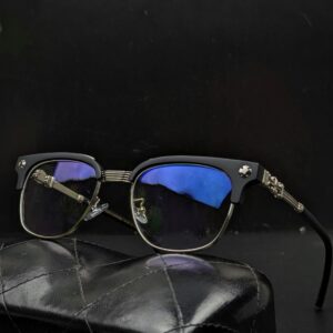 Chrome Hearts Bonennoisseur II Black Brushed Silver Eye Glass Frame [Brand-New]