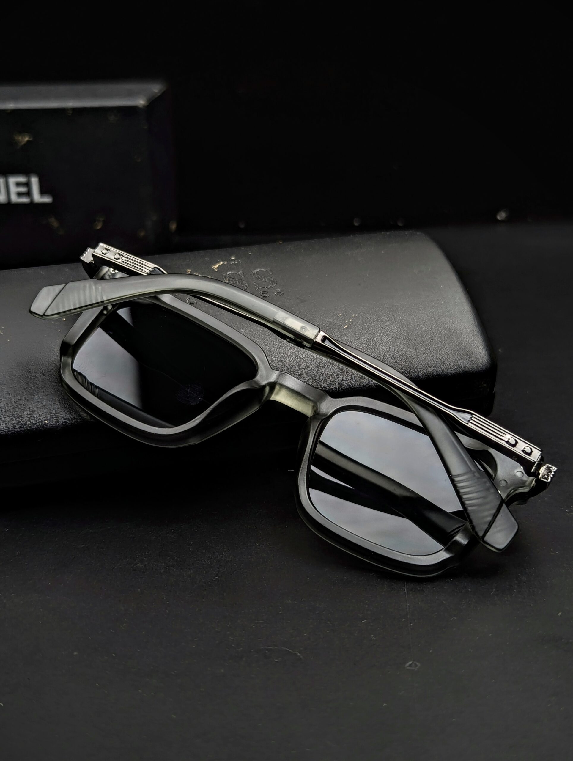 Deep Green Color Unique moscot Sunglasses - Image 4